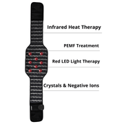 ZAQ Skin & Body REVA Multifunctional Infrared Heat, PEMF  Belt for Enhanced Wellness and Relaxation White Smoke