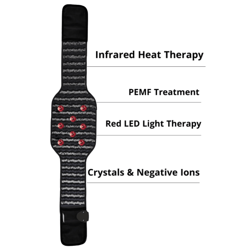 ZAQ Skin & Body REVA Multifunctional Infrared Heat, PEMF  Belt for Enhanced Wellness and Relaxation White Smoke