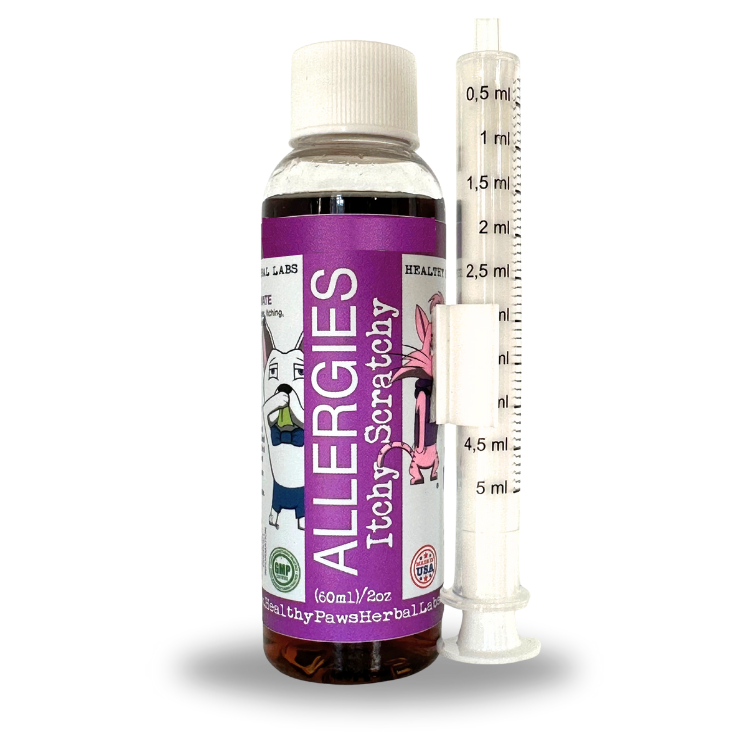 Healthy Paws Herbal Labs Itchy Scratchy - The Solution for Pet Allergies White Smoke