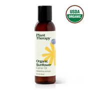 Plant Therapy Organic Sunflower Carrier Oil Body Care White Smoke 4 oz