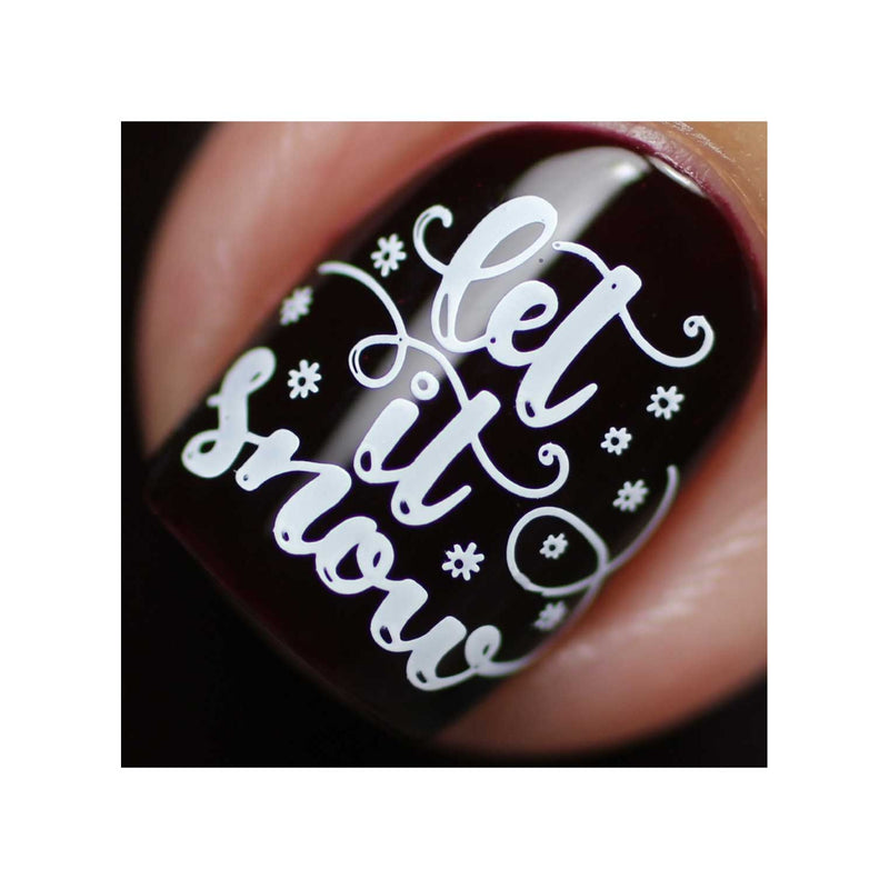 UberChic Beauty It's Beginning To Look A Lot Like Christmas (Christmas-06) Stamping Plate Black