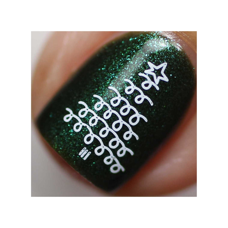 UberChic Beauty It's Beginning To Look A Lot Like Christmas (Christmas-06) Stamping Plate Black