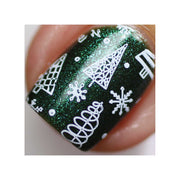 UberChic Beauty It's Beginning To Look A Lot Like Christmas (Christmas-06) Stamping Plate Dark Gray