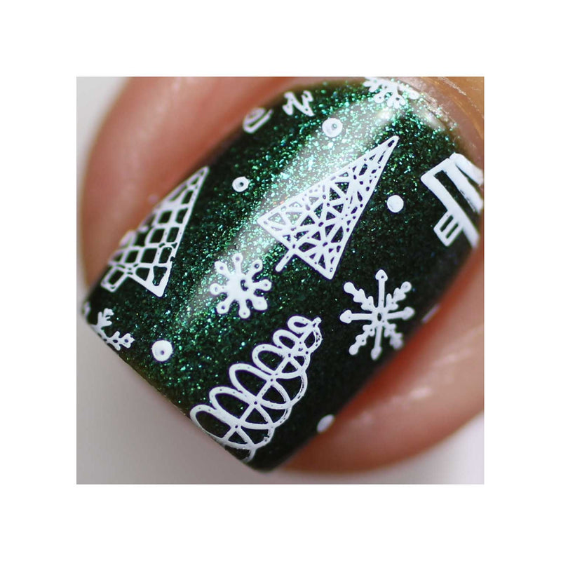 UberChic Beauty It's Beginning To Look A Lot Like Christmas (Christmas-06) Stamping Plate Dark Gray
