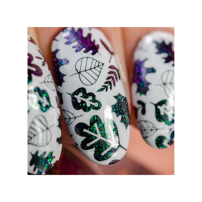UberChic Beauty I Always Fall For Autumn Stamping Plate Gray