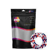 Peelz Ice Hockey Dexcom G7 and Stelo Patch Tape - Pump Peelz Patch Medical Tape White Smoke 12-Pack (Set of 12 Patches)