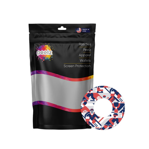 Peelz Ice Hockey Patch  Tape Designed for the FreeStyle Libre 2 Patch Medical Tape White Smoke 12-Pack Libre 2 (Set of 12 Patches)