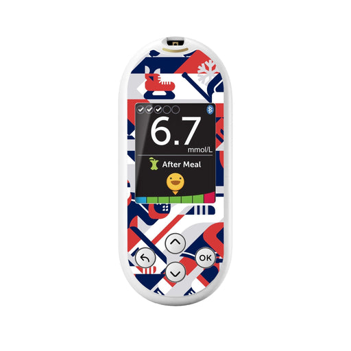 Peelz Ice Hockey for OneTouch Verio Reflect Glucometer Peelz/Stickers White Smoke