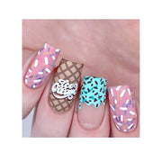 UberChic Beauty We All Scream For Ice Cream Stamping Plate Rosy Brown