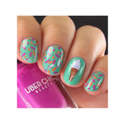 UberChic Beauty We All Scream For Ice Cream Stamping Plate Rosy Brown
