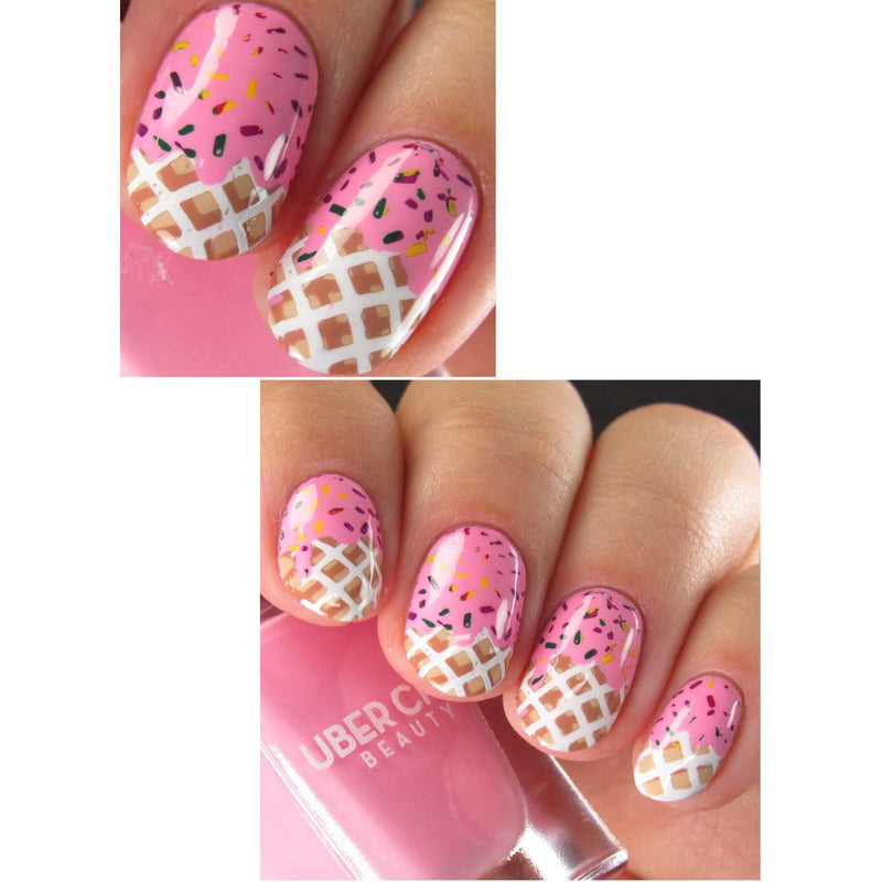 UberChic Beauty We All Scream For Ice Cream Stamping Plate Rosy Brown