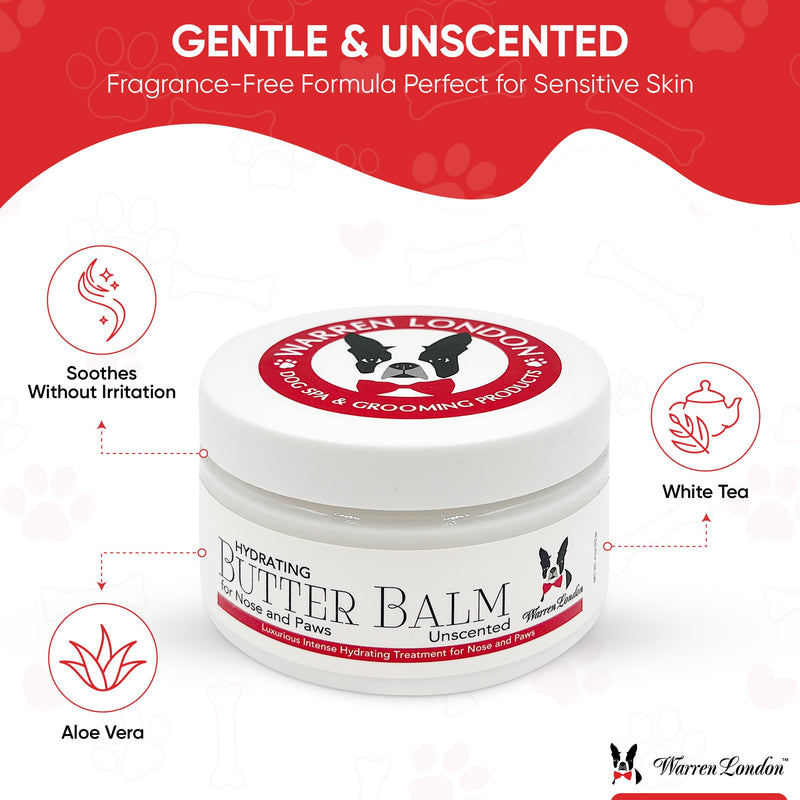 Warren London Hydrating Butter Balm - For Nose and Paws Spa Product White Smoke