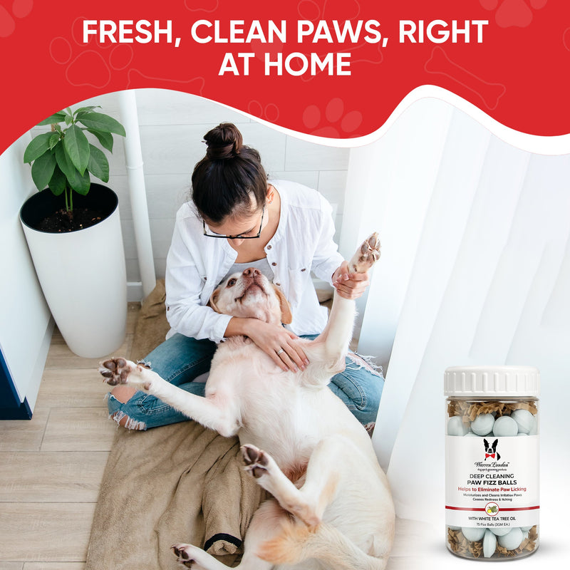 Warren London Deep Cleaning Paw Fizz Balls - Professional Size Grooming Size Product White Smoke 300 Fizz Balls,75 Fizz Balls
