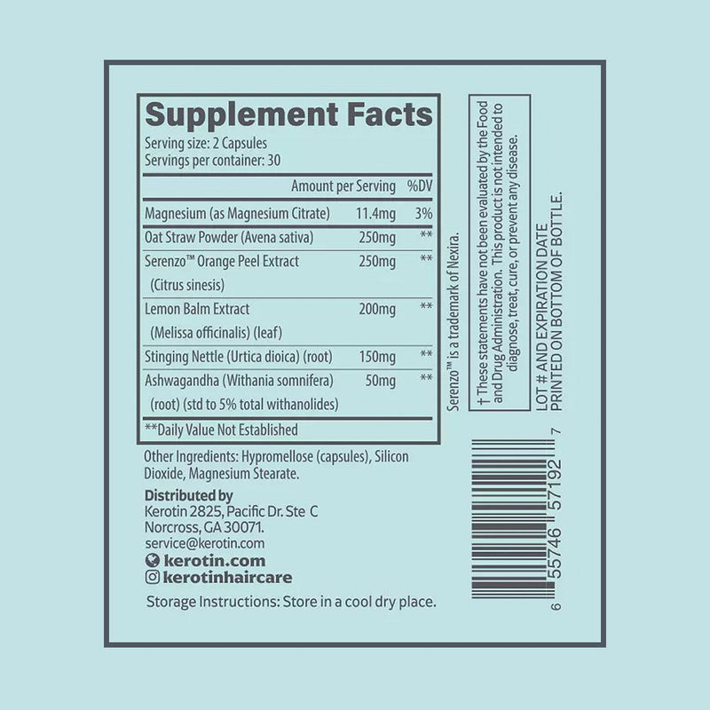 Kerotin Soothe Stress-Relief Vitamins Powder Blue 1 Bottle,3 Bottles (20% OFF)