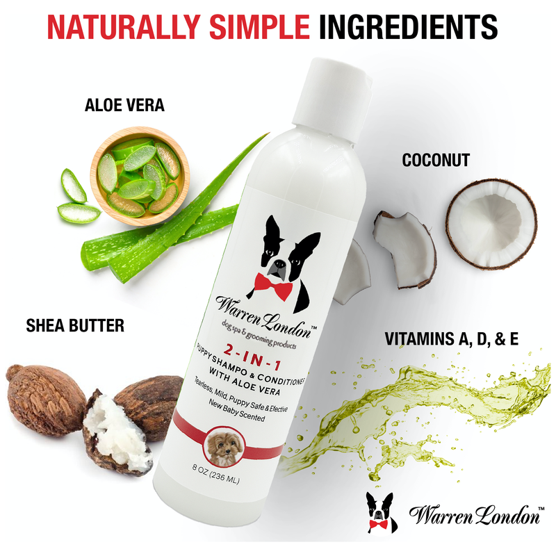 Warren London 2-in-1 Puppy Shampoo & Conditioner Pet Grooming Supplies White Smoke