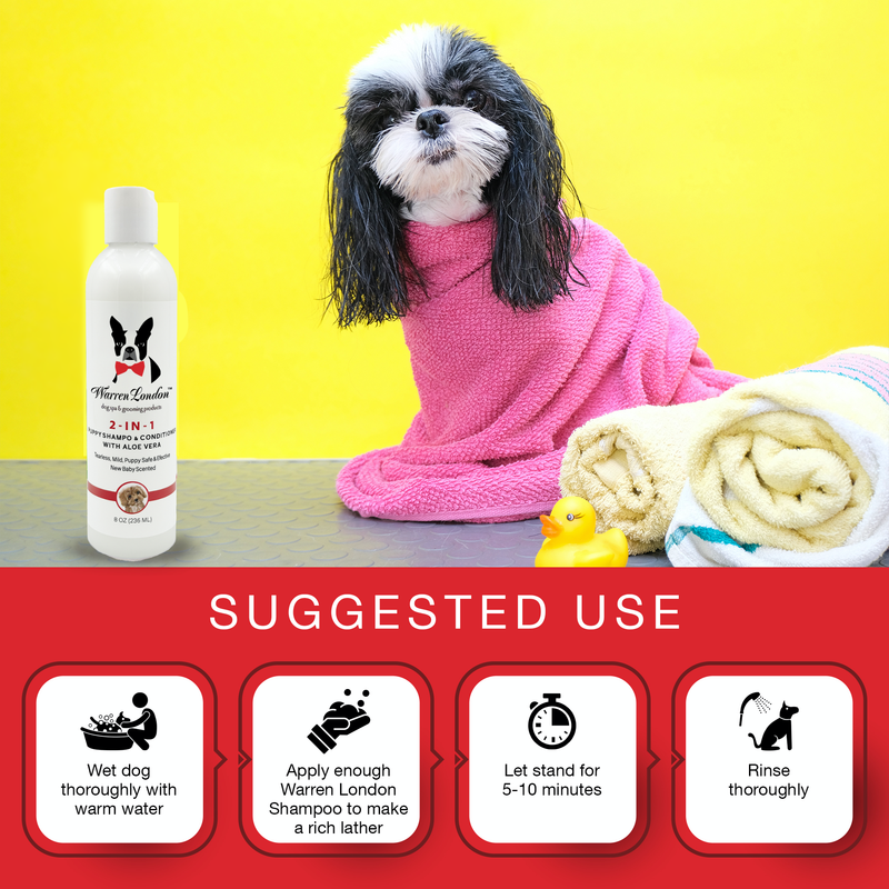Warren London 2-in-1 Puppy Shampoo & Conditioner Pet Grooming Supplies Light Goldenrod