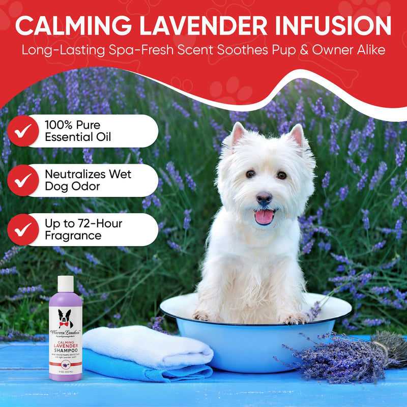 Warren London Calming Lavender Dog Shampoo w/Aloe Vera & Essential Oils - Professional Size Grooming Size Product Dark Slate Gray
