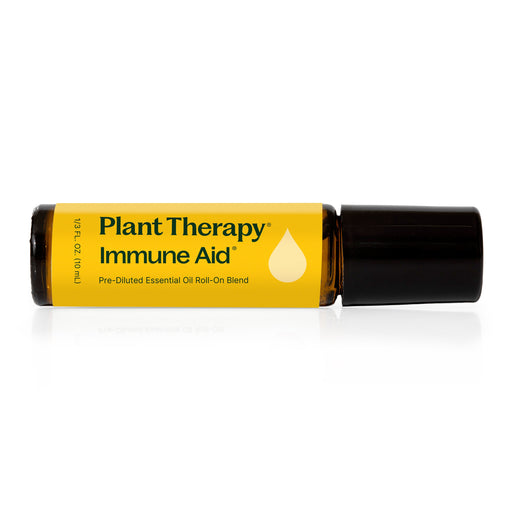 Plant Therapy Immune Aid Essential Oil Blend Pre-Diluted Roll-On Essential Oil Black 10 mL