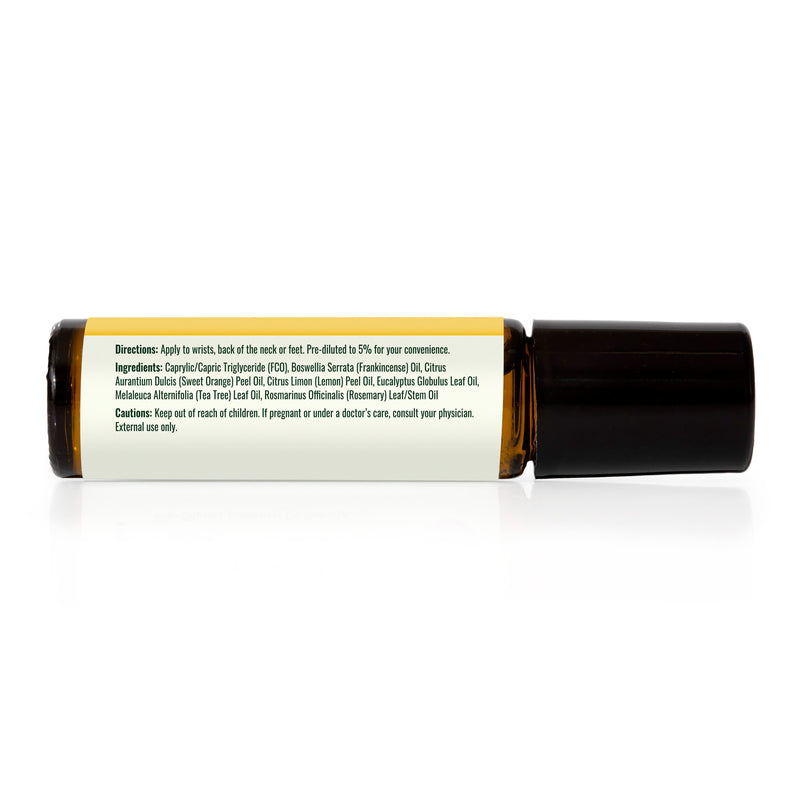 Plant Therapy Immune Aid Essential Oil Blend Pre-Diluted Roll-On Essential Oil Black 10 mL