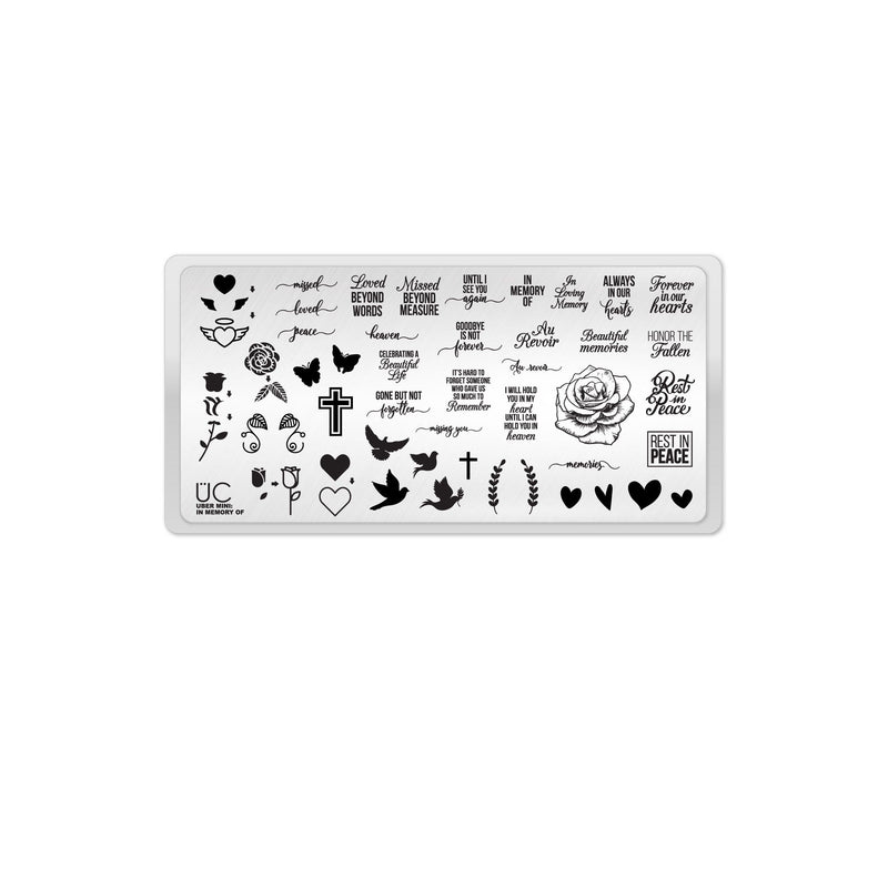 UberChic Beauty In Memory Of Stamping Plate Lavender
