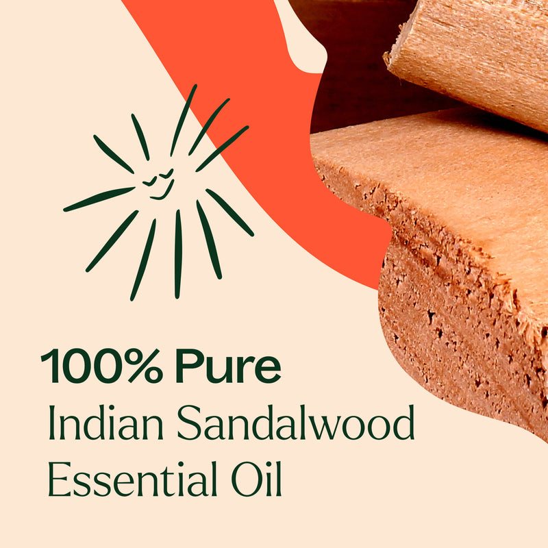 Plant Therapy Indian Sandalwood Essential Oil Essential Oil Antique White 2.5 mL,10 mL