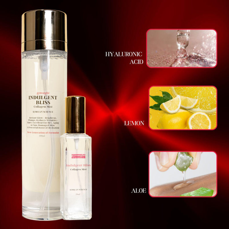 gymsegbë Indulgent Bliss Collagen Facial Mist Anti-Aging Facial Black 1 Bottle,2 Bottles Save $5.99,3 Bottles Save $9.98,4 Bottles Save $15.97