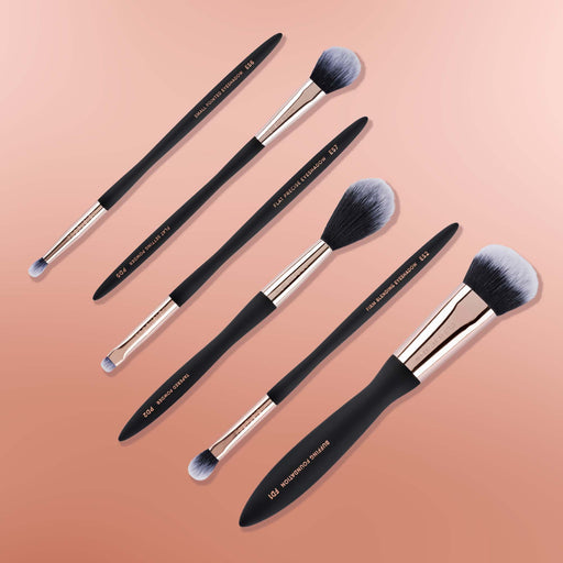 Profusion Cosmetics Artistry Eye Essentials | 3-pc Artistry Eye Brush Set Makeup Brushes Dark Salmon