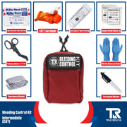 True Rescue Kit x2 with Wall Mount Dual Kit Wall Mount Package Bleeding Control Bundles Midnight Blue Intermediate Kit / C-A-T Gen 7 Tourniquet / Orange