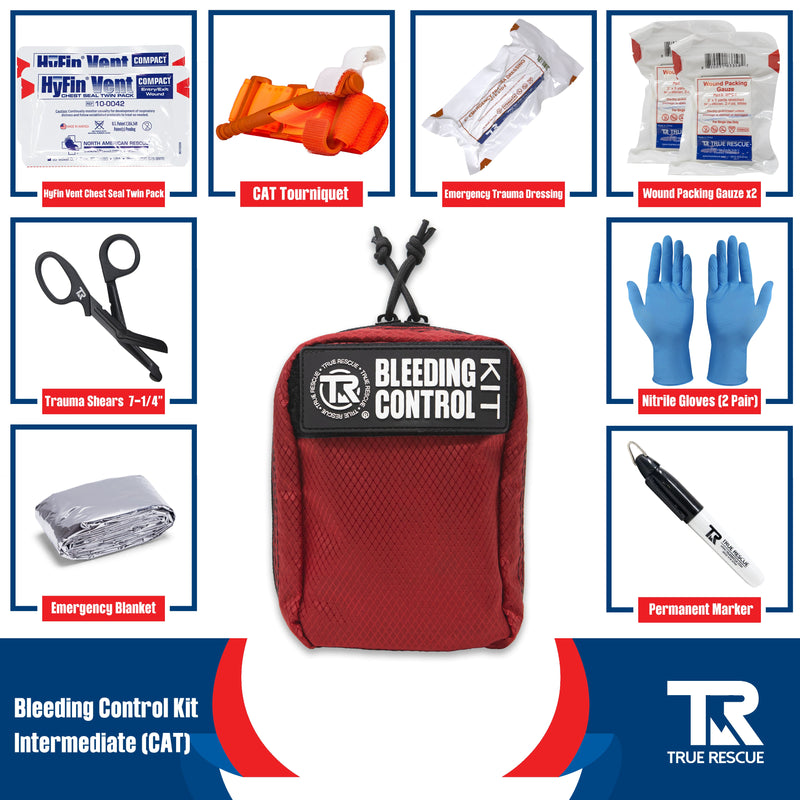 True Rescue Bleeding Control Kit by True Rescue Bleeding Control Kit Midnight Blue Intermediate Kit / C-A-T  Gen 7 Tourniquet / Orange