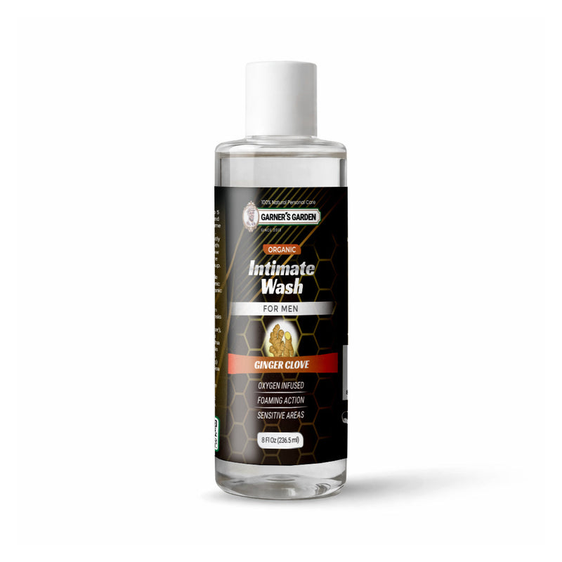 Garner's Garden Organic Intimate Wash For Men | Foaming | H₂O₂ Intimate Wash White Smoke Ginger Clove / 8 oz Refill (foamer NOT included)