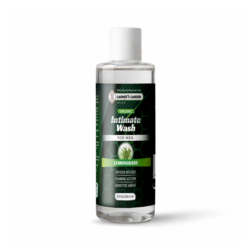 Garner's Garden Organic Intimate Wash For Men | Foaming | H₂O₂ Intimate Wash White Smoke Lemongrass / 8 oz Refill (foamer NOT included)
