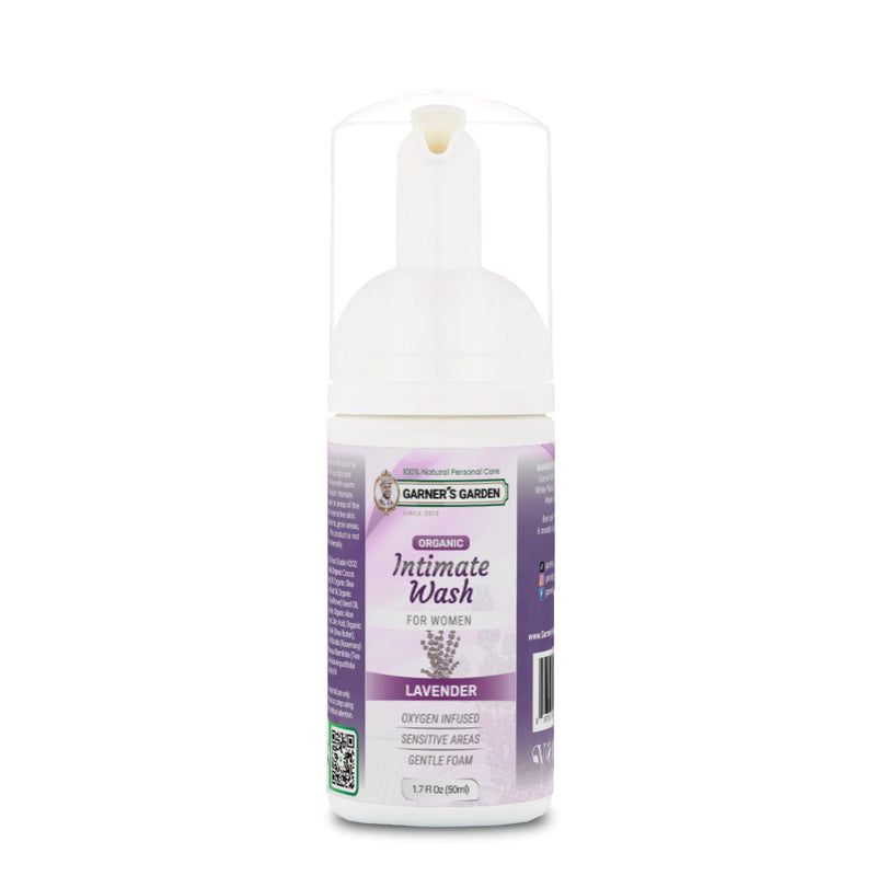 Garner's Garden Organic Intimate Wash For Women | Foaming | H₂O₂ Intimate Wash White Smoke Lavender / 1.7 oz (travel)