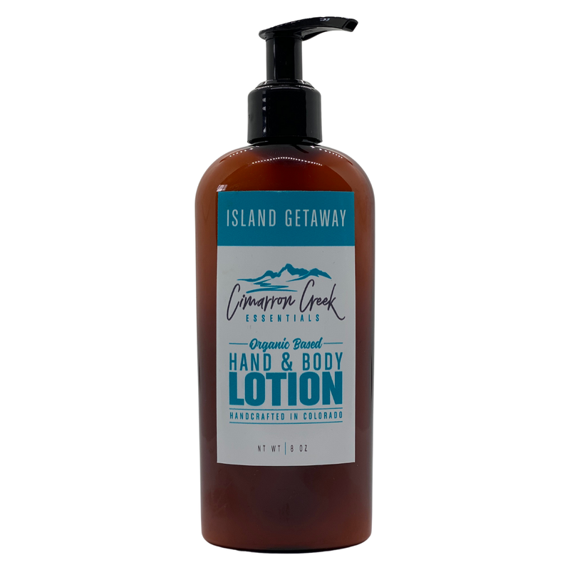 Cimarron Creek Essentials Island Getaway Organic Hand & Body Lotion Lotion & Moisturizer Slate Gray 8oz - Plastic Bottle