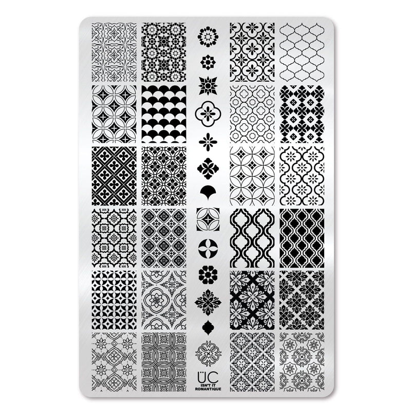 UberChic Beauty Isn't it Romantique Stamping Plate Black