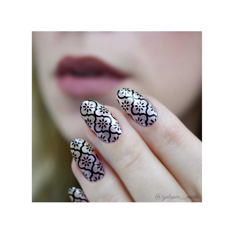 UberChic Beauty Isn't it Romantique Stamping Plate Dark Gray