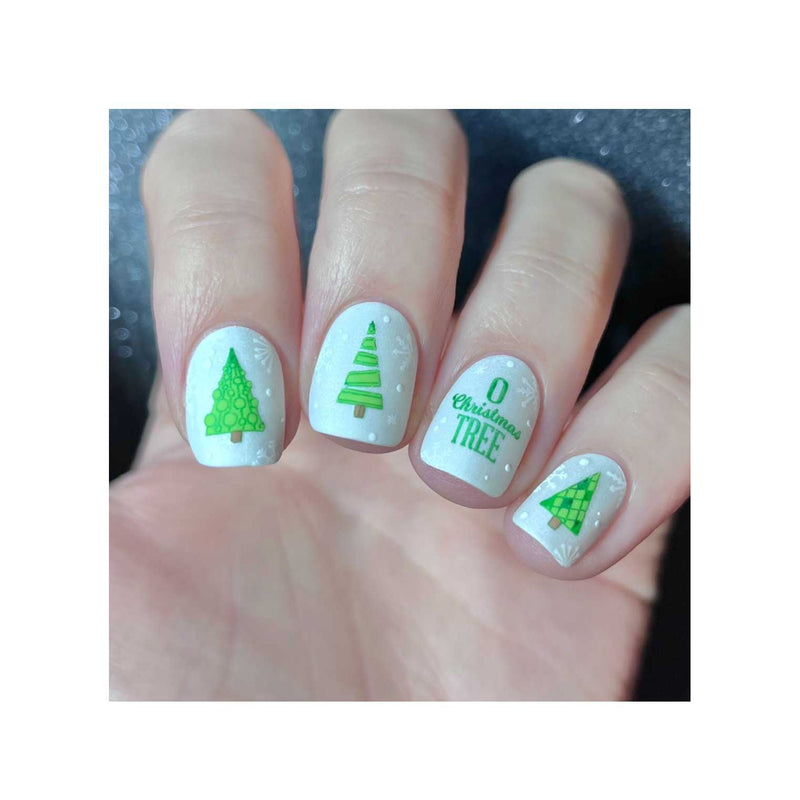 UberChic Beauty It's Beginning To Look A Lot Like Christmas (Christmas-06) Stamping Plate Dark Gray