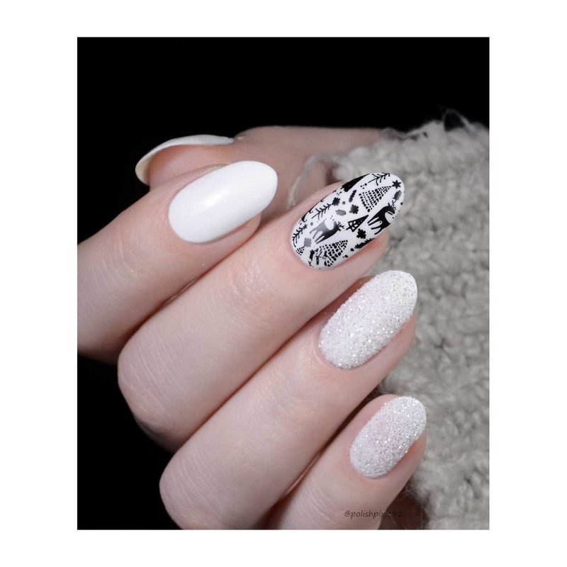 UberChic Beauty It's Beginning To Look A Lot Like Christmas (Christmas-06) Stamping Plate Dark Gray