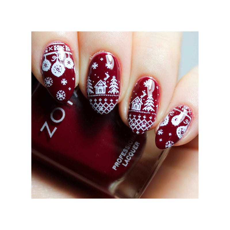 UberChic Beauty It's Beginning To Look A Lot Like Christmas (Christmas-06) Stamping Plate Light Gray