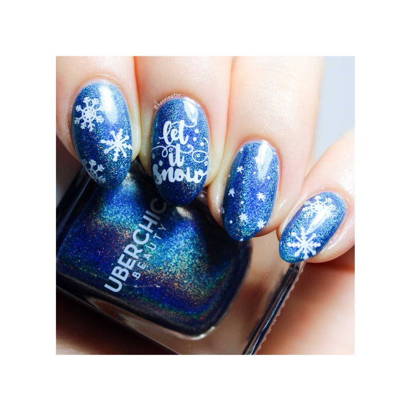 UberChic Beauty It's Beginning To Look A Lot Like Christmas (Christmas-06) Stamping Plate Light Gray