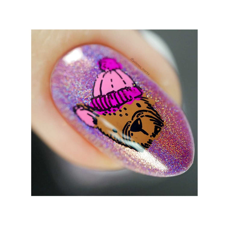 UberChic Beauty It's Beginning To Look A Lot Like Christmas (Christmas-06) Stamping Plate Rosy Brown