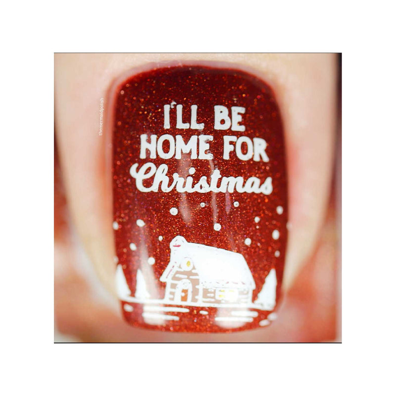 UberChic Beauty It's Beginning To Look A Lot Like Christmas (Christmas-06) Stamping Plate Gray