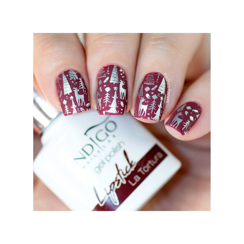 UberChic Beauty It's Beginning To Look A Lot Like Christmas (Christmas-06) Stamping Plate Light Gray