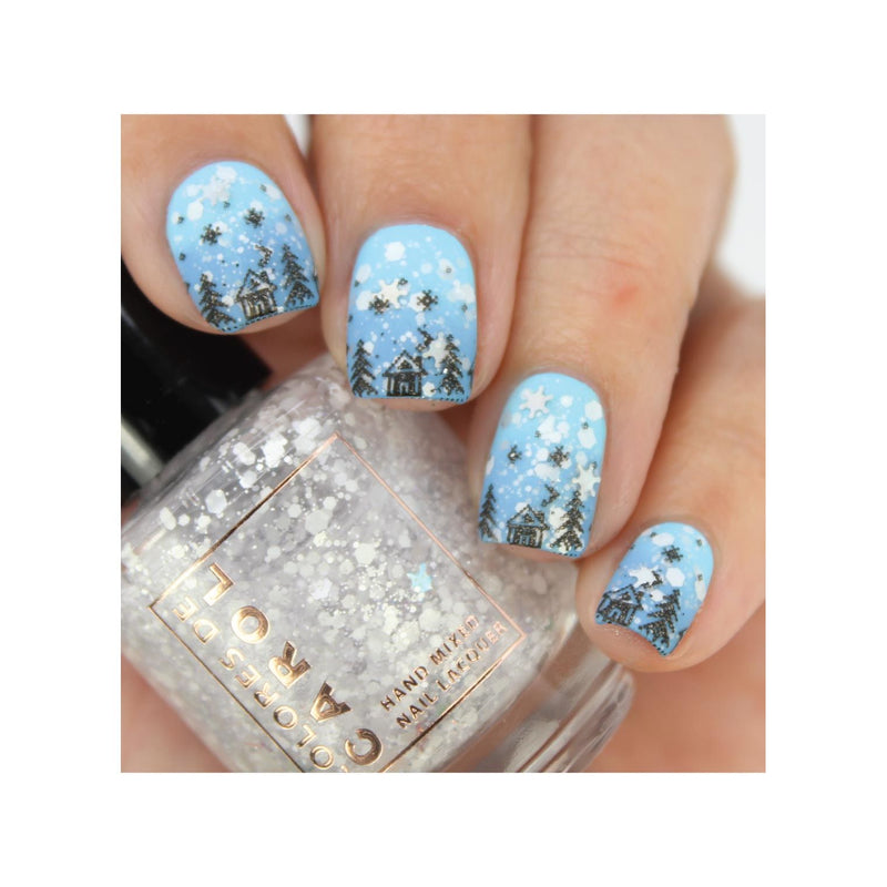 UberChic Beauty It's Beginning To Look A Lot Like Christmas (Christmas-06) Stamping Plate Rosy Brown