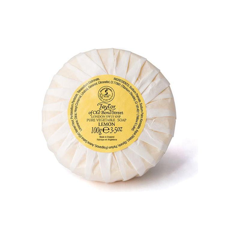 Taylor Of Old Bond Street Taylor of Old Bond Street Lemon Pure Vegetable Soap 100g Bar Soap Light Gray