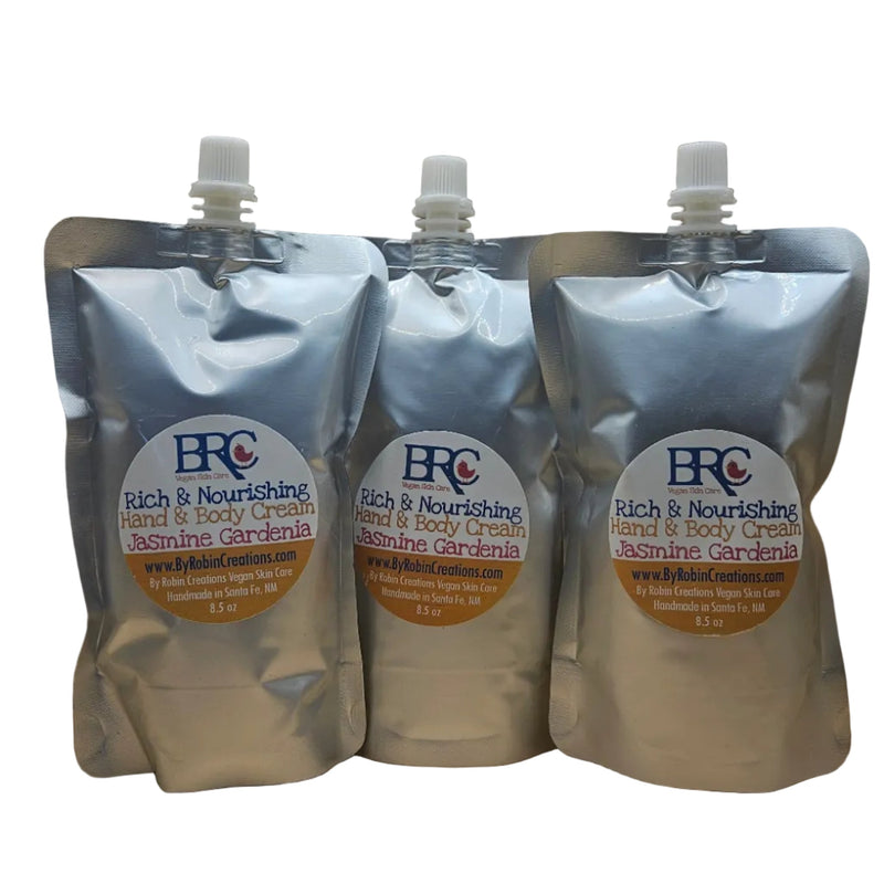By Robin Creations Vegan Ultra-Moisturizing Hand & Body Cream Lotion & Moisturizer White Smoke Lemongrass Eucalyptus / 1 (3.4 oz) Biodegradable Tube,Lemongrass Eucalyptus / 3 (3.4 oz) Biodegradable Tubes,Jasmine Gardenia / 1 (3.4 oz) Biodegradable Tube,Jasmine Gardenia / 3 (3.4 oz) Biodegradable Tubes,Pink Grapefruit & Damask Rose / 1 (3.4 oz) Biod
