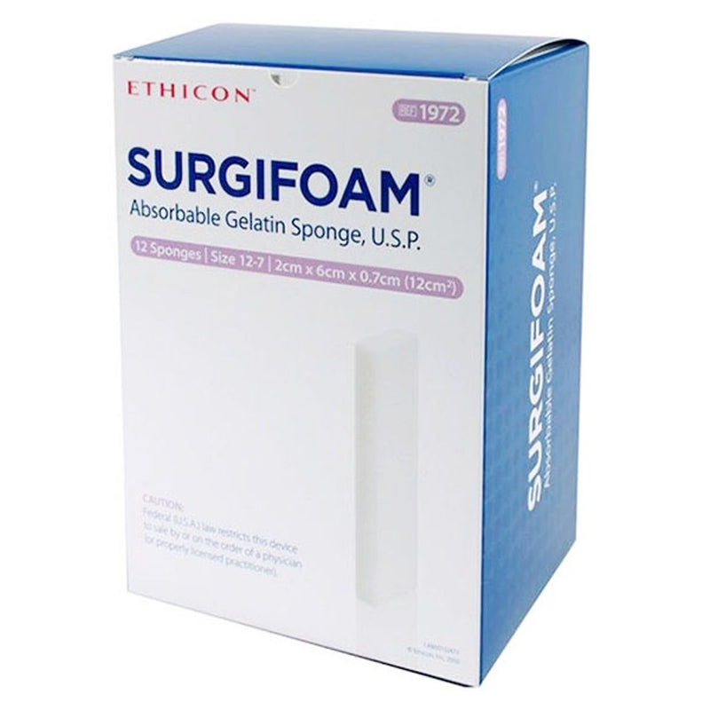 Ethicon ETHICON SURGIFOAM Absorbable Gelatin Sponge, 2 x 6 x 0.7 cm (12 Count) Medical Supplies Lavender