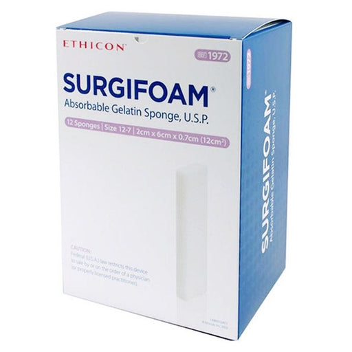 Ethicon ETHICON SURGIFOAM Absorbable Gelatin Sponge, 2 x 6 x 0.7 cm (12 Count) Medical Supplies Lavender