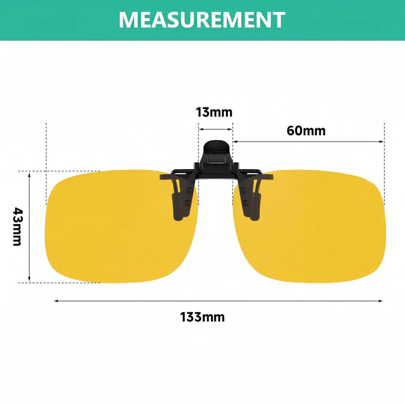 eyekeeper.com Polarized Clip on Flip up Night Driving Glasses JQ3 (60MMX43MM) Sunglasses White Smoke Yellow