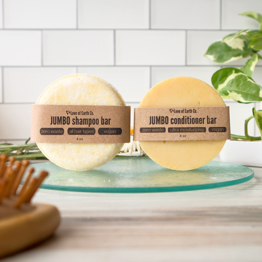 Love of Earth Co. JUMBO Shampoo & Conditioner Bundle Lavender Curly Hair Types,All Hair Types Bars