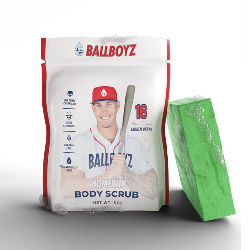 BALLBOYZ Jarren Duran Home Run Body Scrub (Light Acne) Black